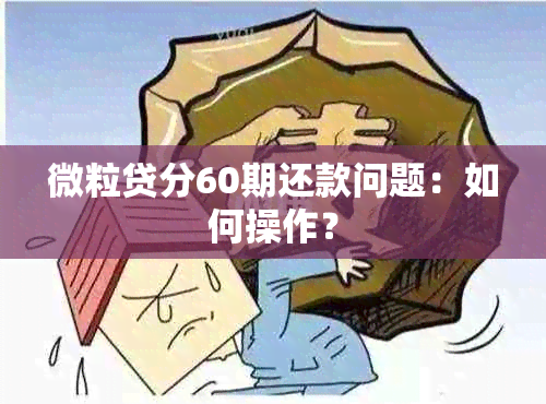 微粒贷分60期还款问题：如何操作？