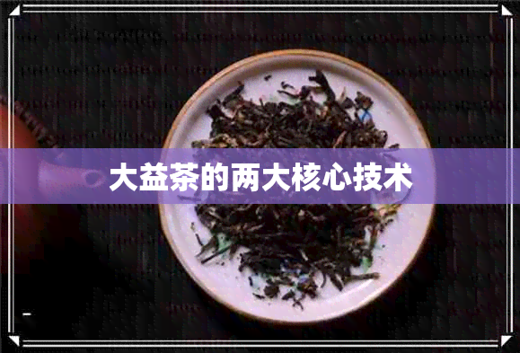 大益茶的两大核心技术