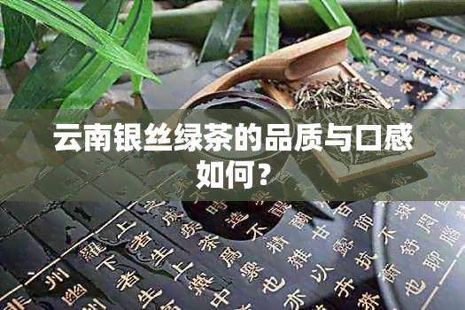 云南银丝绿茶的品质与口感如何？