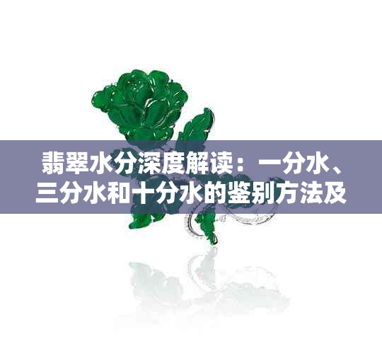 翡翠水分深度解读：一分水、三分水和十分水的鉴别方法及价值差异全面解析