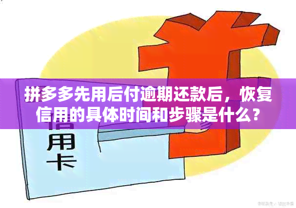 拼多多先用后付逾期还款后，恢复信用的具体时间和步骤是什么？