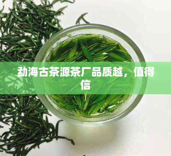 勐海古茶源茶厂品质越，值得信