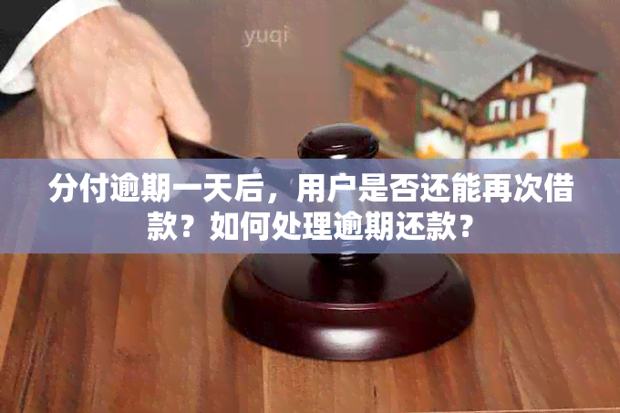 分付逾期一天后，用户是否还能再次借款？如何处理逾期还款？