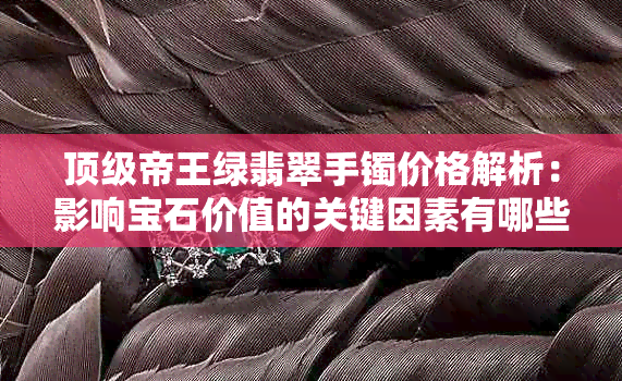 顶级帝王绿翡翠手镯价格解析：影响宝石价值的关键因素有哪些？