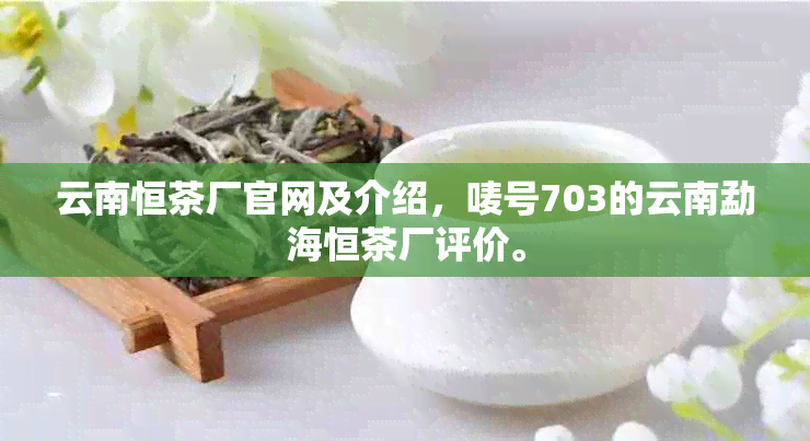 云南恒茶厂官网及介绍，唛号703的云南勐海恒茶厂评价。