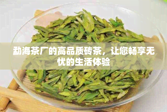 勐海茶厂的高品质砖茶，让您畅享无忧的生活体验