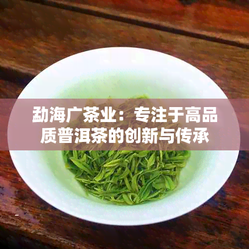 勐海广茶业：专注于高品质普洱茶的创新与传承