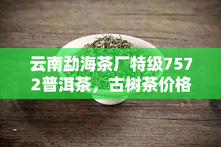 云南勐海茶厂特级7572普洱茶，古树茶价格分析与品鉴