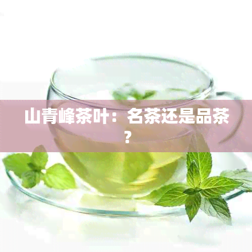 山青峰茶叶：名茶还是品茶？