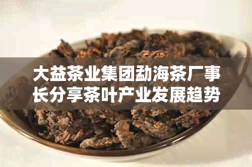 大益茶业集团勐海茶厂事长分享茶叶产业发展趋势及未来展望