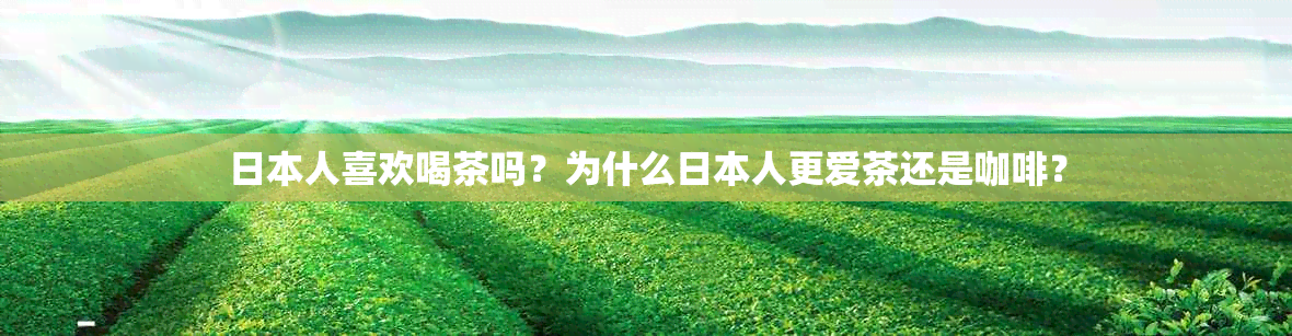 人喜欢喝茶吗？为什么人更爱茶还是咖啡？