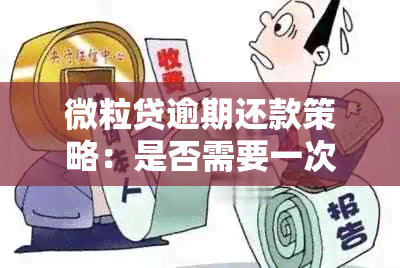 微粒贷逾期还款策略：是否需要一次性还清所有欠款？