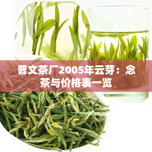 普文茶厂2005年云芽：念茶与价格表一览