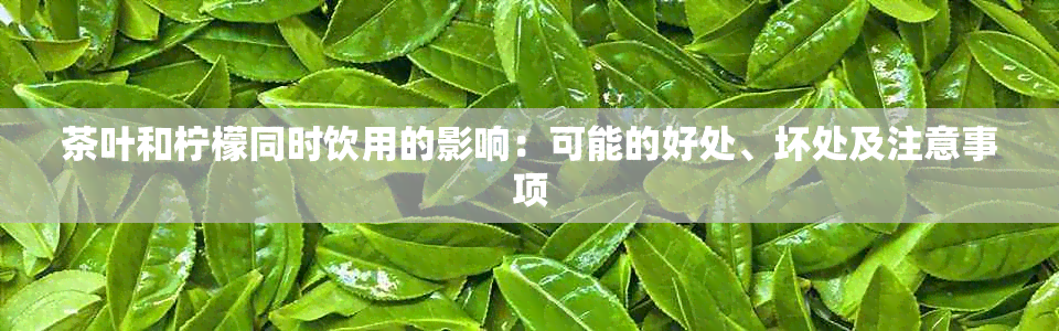 茶叶和柠檬同时饮用的影响：可能的好处、坏处及注意事项