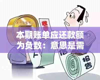 本期账单应还款额为负数：意思是需要还款的金额为负数，即不需要还款。