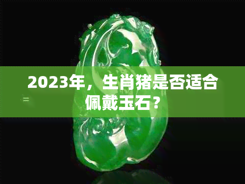 2023年，生肖猪是否适合佩戴玉石？