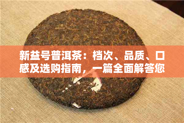 新益号普洱茶：档次、品质、口感及选购指南，一篇全面解答您的疑问