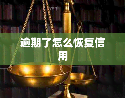 逾期了怎么恢复信用