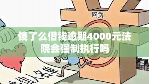 饿了么借钱逾期4000元法院会强制执行吗