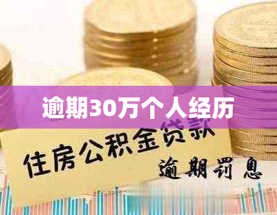 逾期30万个人经历