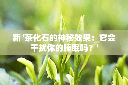 新 '茶化石的神秘效果：它会干扰你的睡眠吗？'