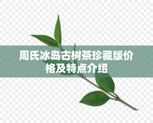 周氏冰岛古树茶珍藏版价格及特点介绍