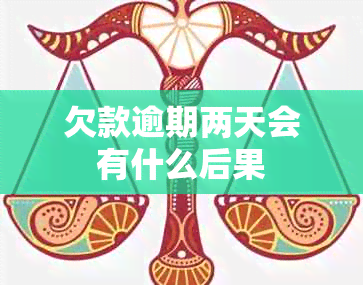 欠款逾期两天会有什么后果