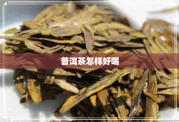 普洱茶怎样好喝