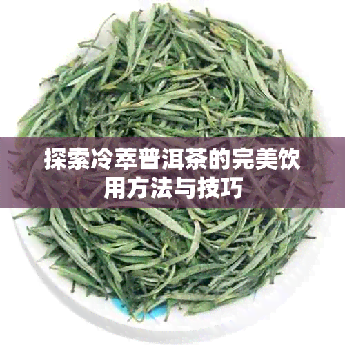 探索冷萃普洱茶的完美饮用方法与技巧