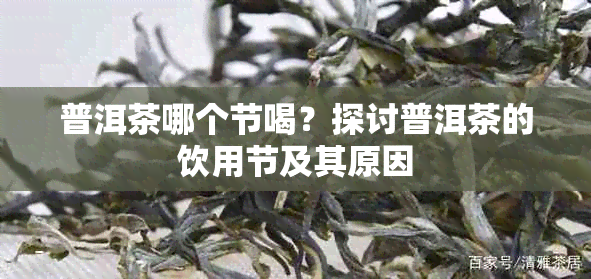 普洱茶哪个节喝？探讨普洱茶的饮用节及其原因