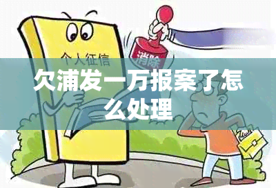 欠浦发一万报案了怎么处理