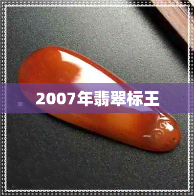 2007年翡翠标王