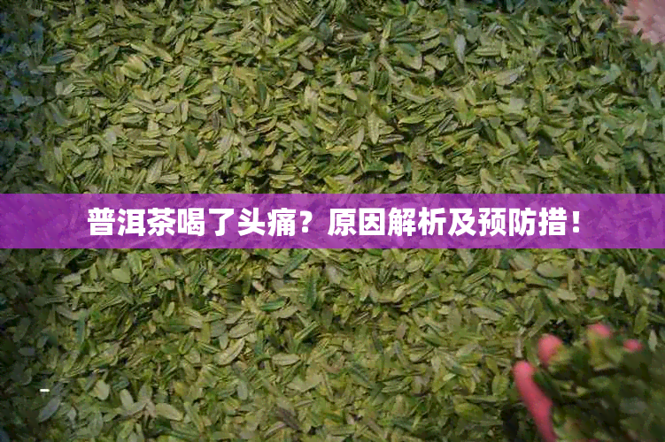 普洱茶喝了头痛？原因解析及预防措！