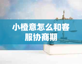 小橙意怎么和客服协商期