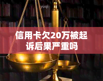 信用卡欠20万被起诉后果严重吗