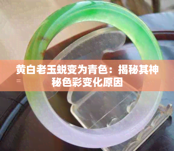 黄白老玉蜕变为青色：揭秘其神秘色彩变化原因