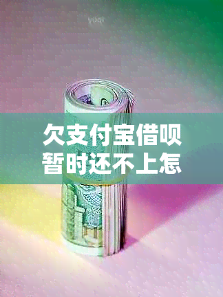 欠支付宝借呗暂时还不上怎么办处理方式