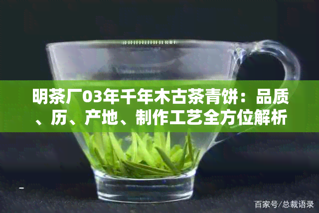 明茶厂03年千年木古茶青饼：品质、历、产地、制作工艺全方位解析