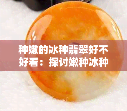 种嫩的冰种翡翠好不好看：探讨嫩种冰种翡翠的价值与美感