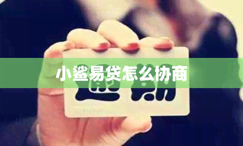 小鲨易贷怎么协商