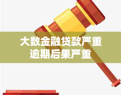 大数金融贷款严重逾期后果严重