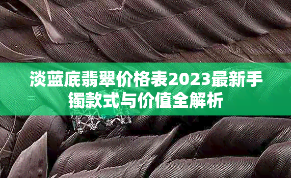 淡蓝底翡翠价格表2023最新手镯款式与价值全解析