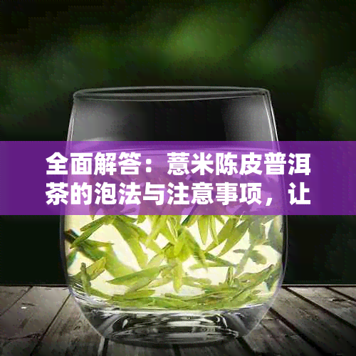 全面解答：薏米陈皮普洱茶的泡法与注意事项，让你轻松享受美味茶