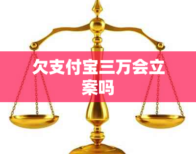 欠支付宝三万会立案吗