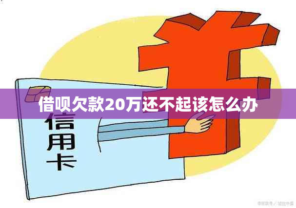 借呗欠款20万还不起该怎么办