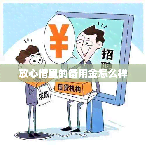 放心借里的备用金怎么样