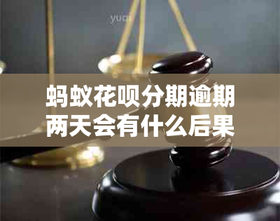 蚂蚁花呗分期逾期两天会有什么后果