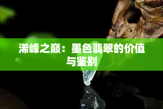 浠峰之巅：墨色翡翠的价值与鉴别