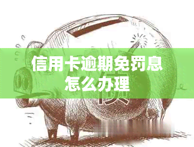 信用卡逾期免罚息怎么办理