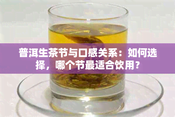 普洱生茶节与口感关系：如何选择，哪个节最适合饮用？